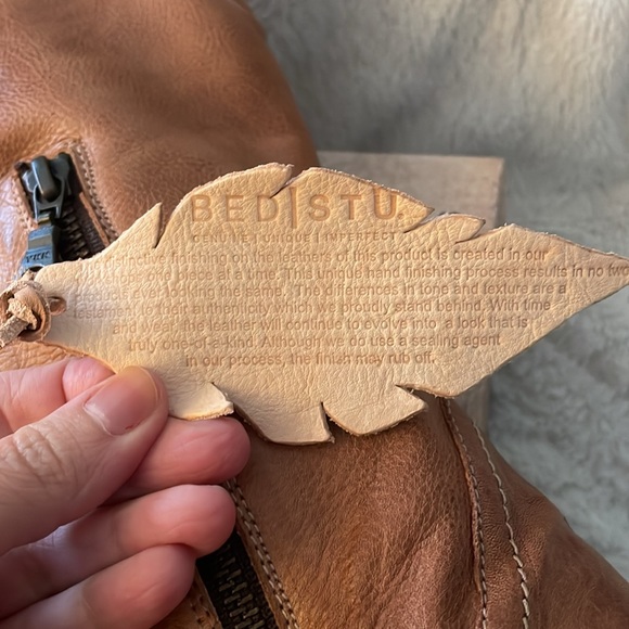 NWT BED|STU Janina Tan Flamingo Leather Boot - Picture 11 of 12